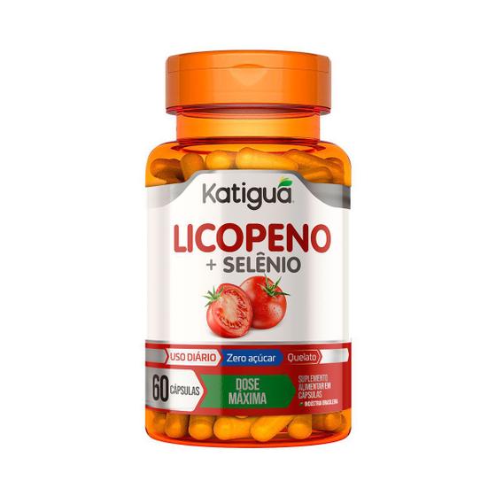 Licopeno Selênio Antioxidante Dose Máxima 60 Cápsulas - Katigua - Zinco ...