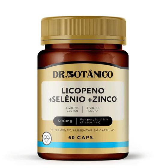 Imagem de Licopeno + Zinco + Selenio 500Mg 60 Capsulas Dr Botanico