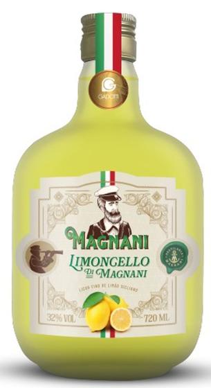 Licor Fino Limoncello Magnani 720ml  Licor de Limão Siciliano  Refrescante e Aromático