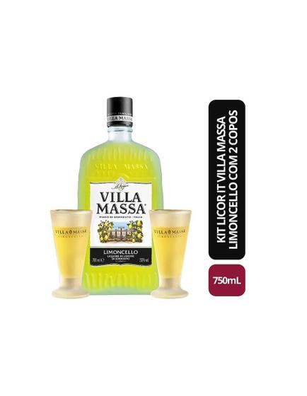 Imagem de Licor Limoncello Villa Massa 700ml - Kit com 2 copos