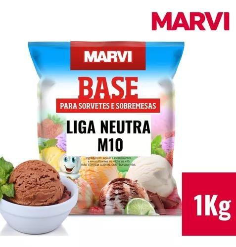 Imagem de Liga Neutra Marvi 1kg M10 Sorvetes Geladinho Picolés Sobremesa Bolos