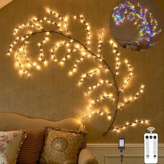 Imagem de Lighted Willow Vine Garland Hairui 8FT com 160 luzes LED