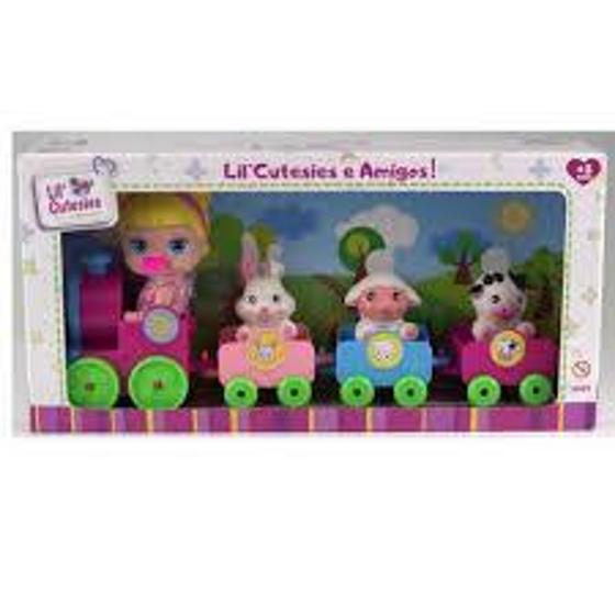 Imagem de Lil Cutesies Trenzinho com Boneca e Pet Cotiplás - Sortida