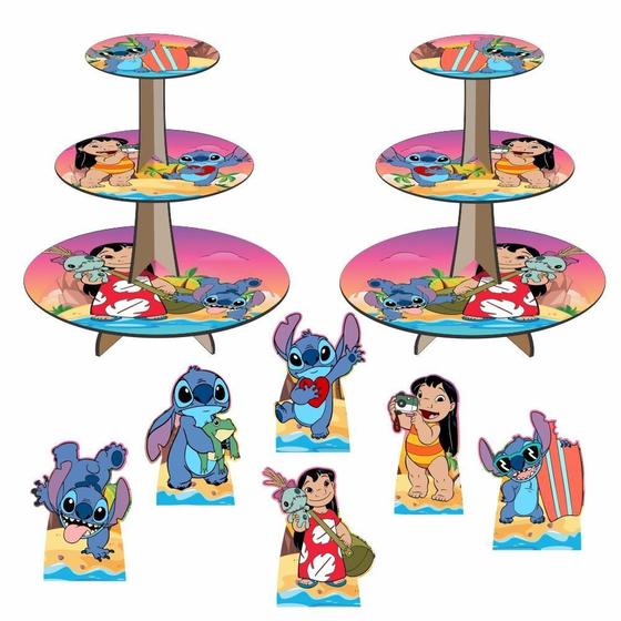 Imagem de Lilo E Stitch Kit 2 Baleiros 6 Displays De Mesa