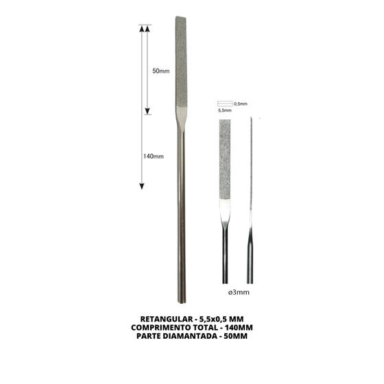 Imagem de Lima Diamantada Individual Reta Retangular 140mm