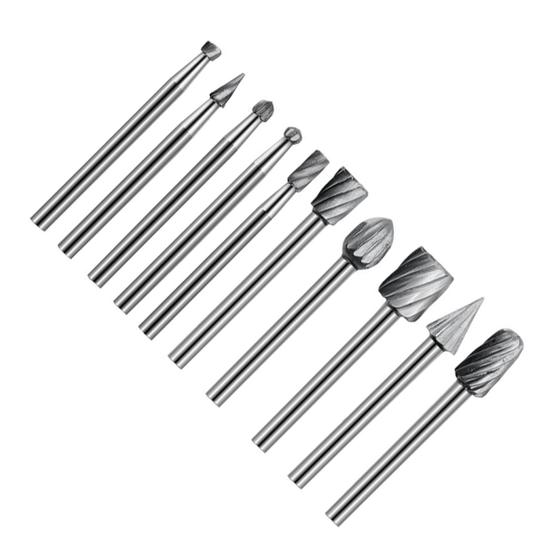 Imagem de Lima E Fresa Rotativa P/micro Retifica Dremel 1/8 Kit C/10pç