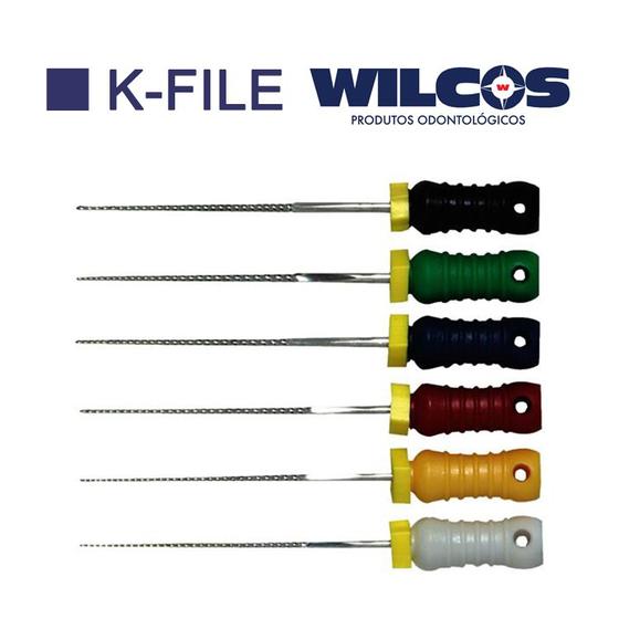 Imagem de Lima Manual K-File Wendo 31MM Nº 15-40 c/6 Wilcos