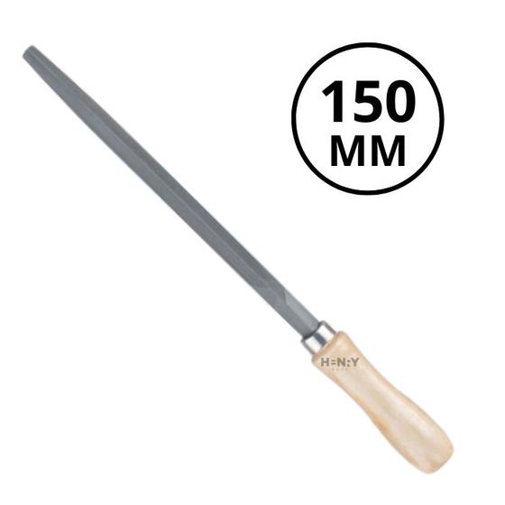 Imagem de Lima Triangular Bastarda 6 Polegadas 150mm com Cabo de Madeira - MTX