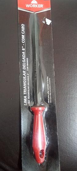 Imagem de Lima triangular delgada com cabo - 8 pol - WORKER