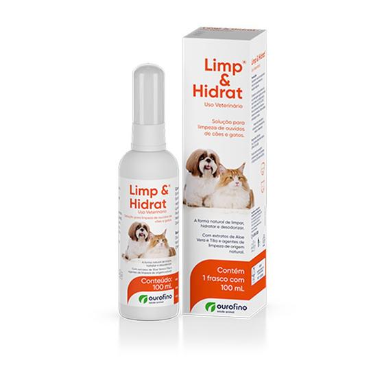 Imagem de Limp e Hidrat 100ml - Ourofino - Limpeza de Ouvidos Cães e Gatos