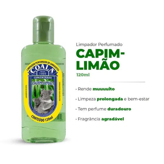 Imagem de Limp. Perf. de Ambientes Capim Limão 120 ml Coala kit c/3 unid