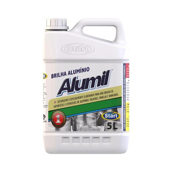 Imagem de Limpa Alumínio Alumil Start 5 litros Ideal para talheres, Panelas e bancadas