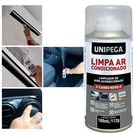 Imagem de Limpa Ar Condicionado e Dutos Aroma de Carro Novo Unipega