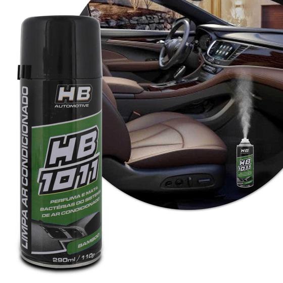 Imagem de Limpa Ar Condicionado Perfumado HB Automotive Bamboo 290ml Spray Higienizador