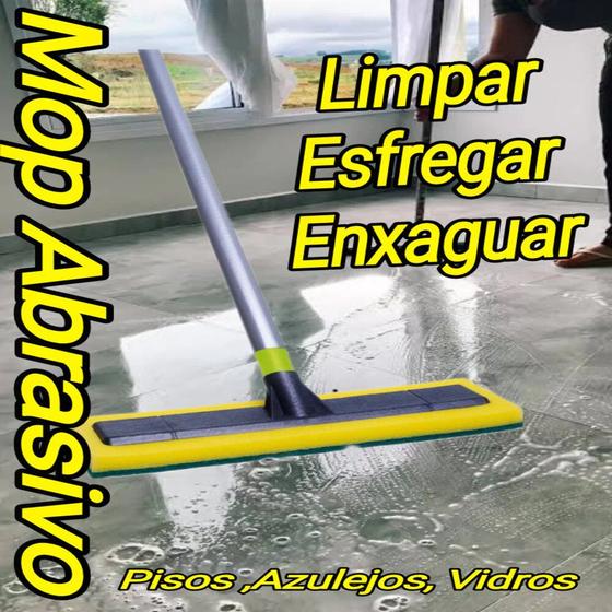 Imagem de  limpa azulejo mop espuma esponja vassoura esfregao rodo chão cozinha casa pisos