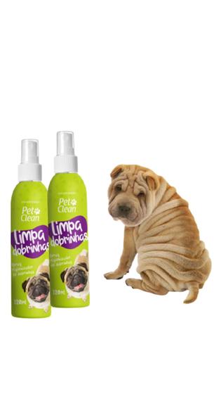 Imagem de Limpa Dobrinhas Cachorro Cão Gato Pet Clean 120ml