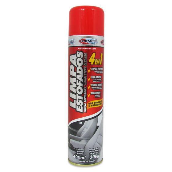 Limpa Estofados 4 em 1 Spray Aerosol Tira Manchas e Odores 400ML Menor preço em Limpa Estofados 4 em 1 Spray Aerosol Tira Manchas e Odores 400ML