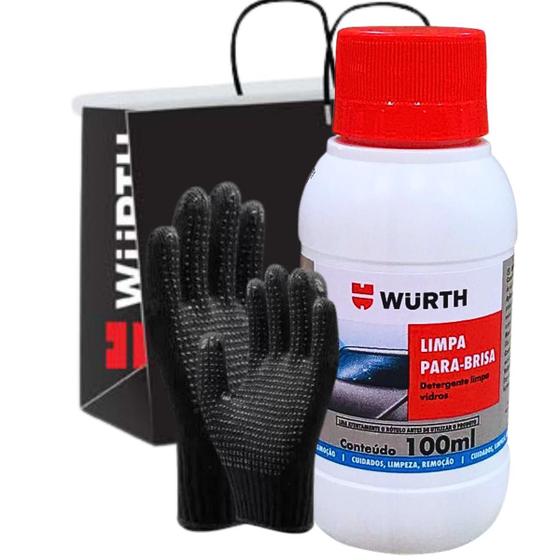 Imagem de Limpa Para Brisa Concentrado 100ml Wurth + Luvas Oferta