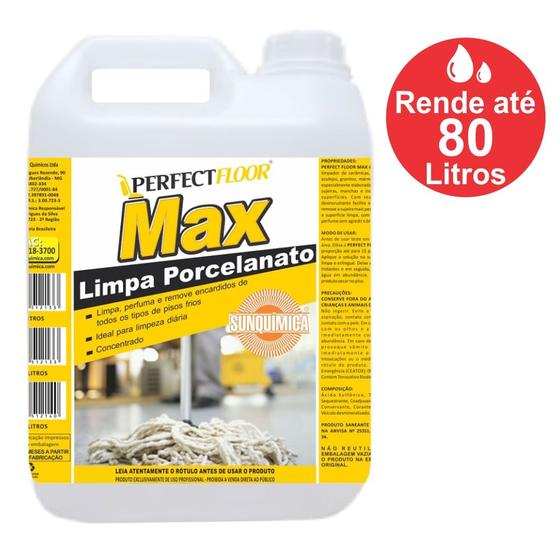 Imagem de Limpa Porcelanato Perfect Floor Max Gl/ 5 L. Faz até 80 Litros