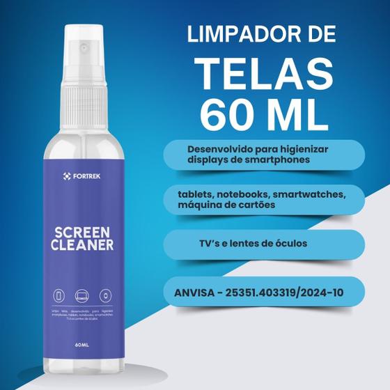 Imagem de Limpa Telas Com Flanela 60ml Fortrek
