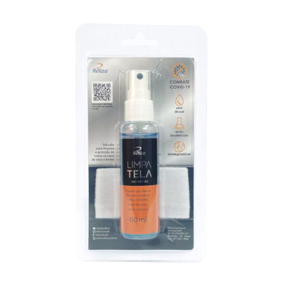 Imagem de Limpa Telas e Lentes Sem Álcool 60mL Com Flanela Microfibra