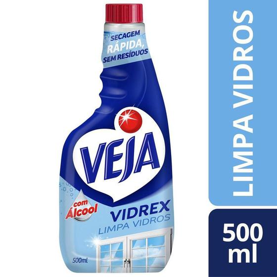 Imagem de Limpa Vidro Líquido Veja Tradicional Vidrex Frasco 500Ml Ref