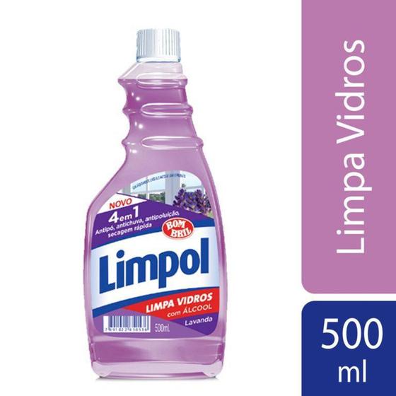 Imagem de Limpa Vidros Limpol Com Alcool Refil 500ml