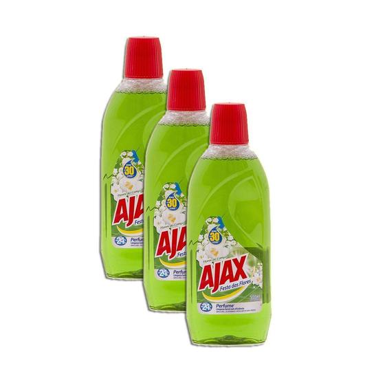 Imagem de Limpador Ajax Flores Do Campo 500ml Kit 3