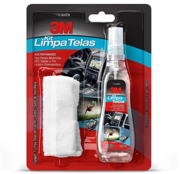 Limpador Alta Performance Kit limpa Telas 100ml com Flanela 3M Menor preço em Limpador Alta Performance Kit limpa Telas 100ml com Flanela 3M