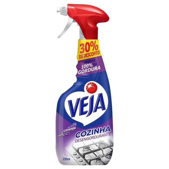 Imagem de Limpador Desengordurante Veja Cozinha Lavanda Spray 500ml