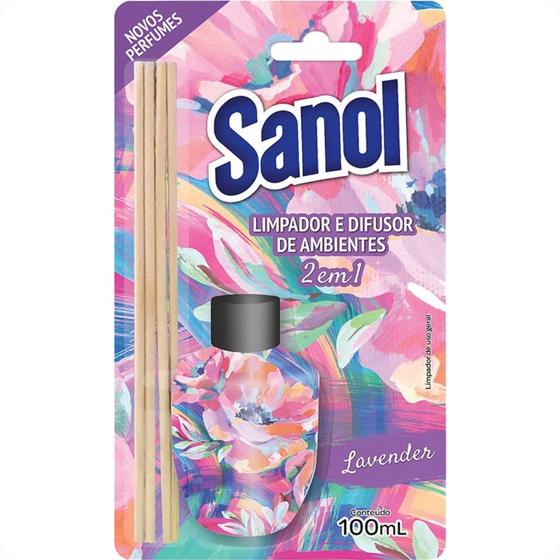 Imagem de Limpador E Difusor De Ambientes Sanol 2 Em 1 Intense Lavender 100Ml - 10189