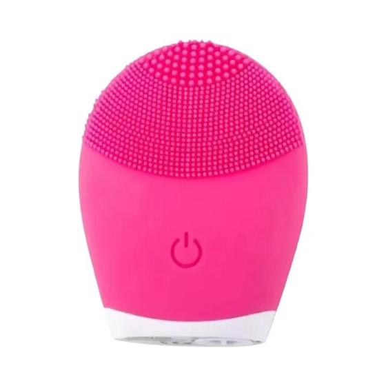Imagem de Limpador Facial Elétrico de Silicone - Massageador com Vibração para Limpeza de Poros
