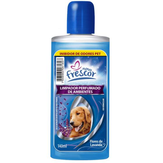 Imagem de Limpador Inibidor De Odores PET Novo Frescor 140ml Para Cães E Gatos Bloqueador de Maus Odores