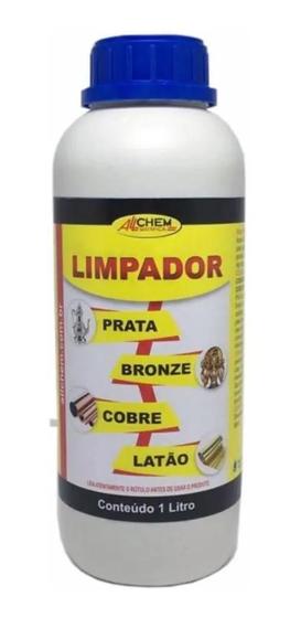 Imagem de Limpador Limpa Prata Bronze Cobre Latão Allchem 1 Litro