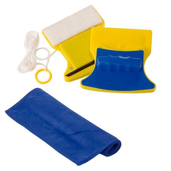 Limpador Magnético Janela Limpa Vidros Rodo + pano Microfibra Menor preço em Limpador Magnético Janela Limpa Vidros Rodo + pano Microfibra