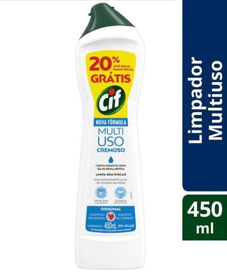 Limpador Multiuso Cif Cremoso 450ml Menor preço em Limpador Multiuso Cif Cremoso 450ml