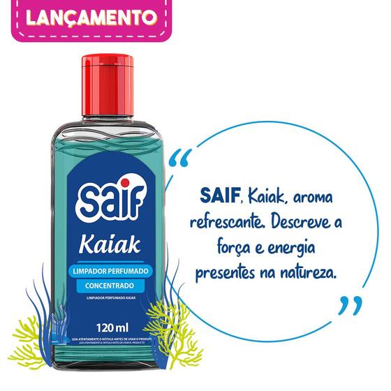 Imagem de Limpador Perfumado Concentrado Kaiak 120ml Saif