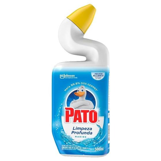 Imagem de Limpador Sanitário Pato Limpeza Profunda Gel Marine 500ml - Embalagem 12 Unidades