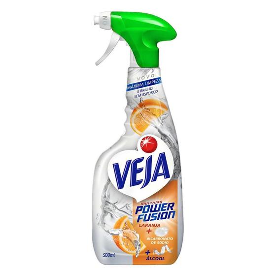 Limpador Spray Multiuso Power Fusion Laranja Veja 500ml Limpador Multiuso Magazine Luiza