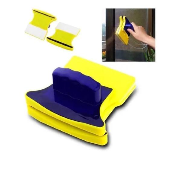 Imagem de Limpador Vidro Rodo Magico Magnetico Imã Janelas Sacadas top Com Refil Dupla Face