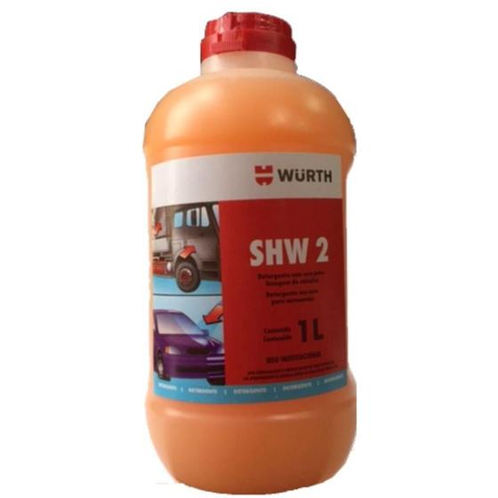 Imagem de Limpeza Automotiva Shampoo Detergente Com Cera Shw 2  Wurth 1 Litro 