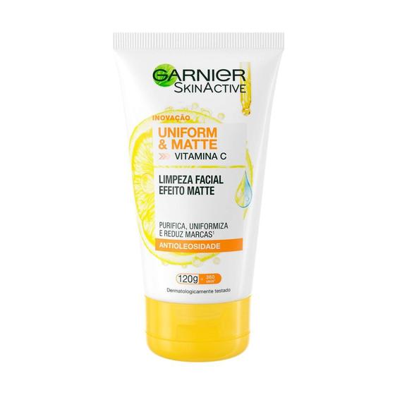 Imagem de Limpeza Facial Garnier Uniform & Matte Vitamina C Antioleosidade 120g