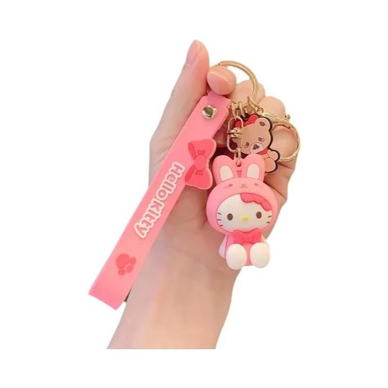 Imagem de Lindo Chaveiro Sanrio Hello Kitty Com Pingente De Boneca Melody Kuromi Cinnamoroll Para Meninas E