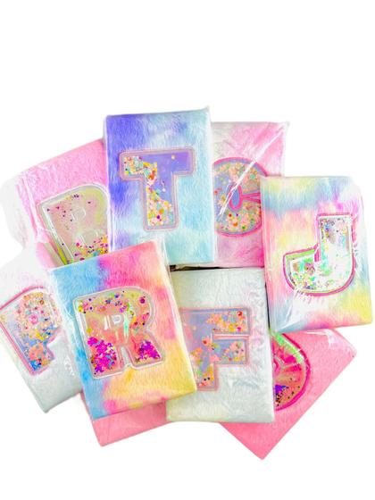 Imagem de Lindo kit de caderno com 1 caneta com gliter pelúcia colorida