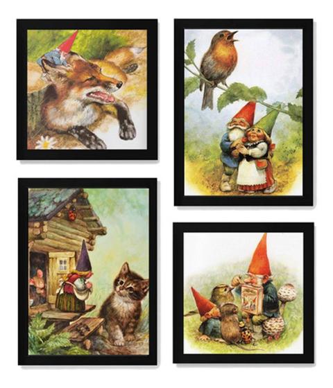 Imagem de Lindo Kit De Quadros Artes Gnomos Seres Encantados Da Terra