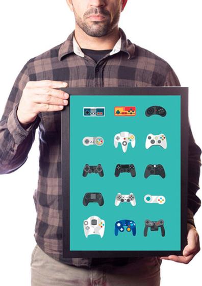 Imagem de Lindo Quadro A3 Controles De Video Games