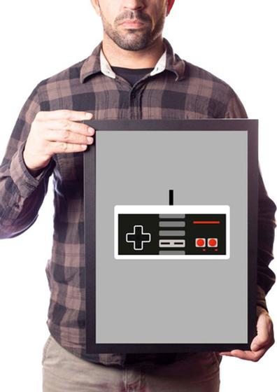 Imagem de Lindo Quadro A3 Game Retrô Controle Nes