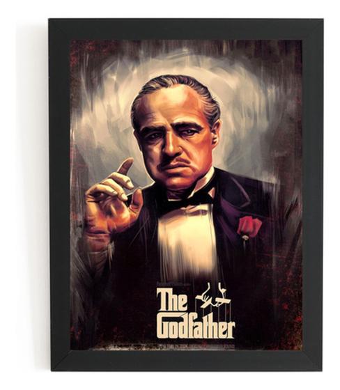 Imagem de Lindo Quadro Arte Don Corleone Godfather Unica 44x33cm