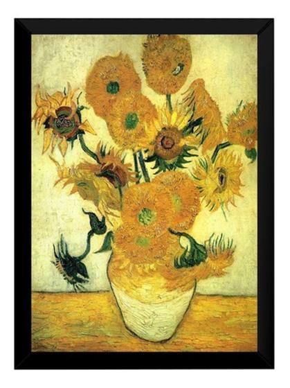 Imagem de Lindo Quadro Arte Van Gogh Os Girassois 42x29cm