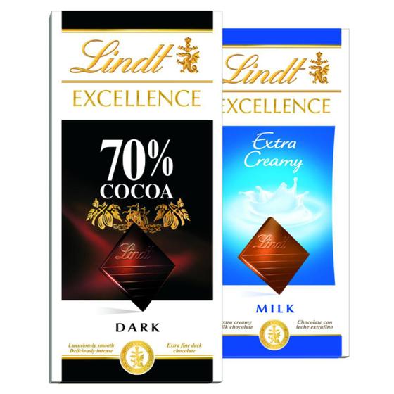 Imagem de Lindt Excellence Chocolate Suiço Cacau Nobre 2 Barras X100G